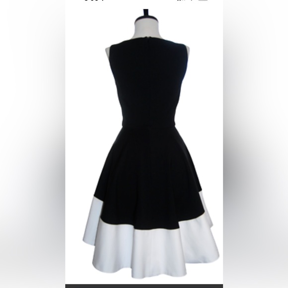 NWT Black Halo Size 12 Reese Dress in Black & Coconut - Picture 5 of 8